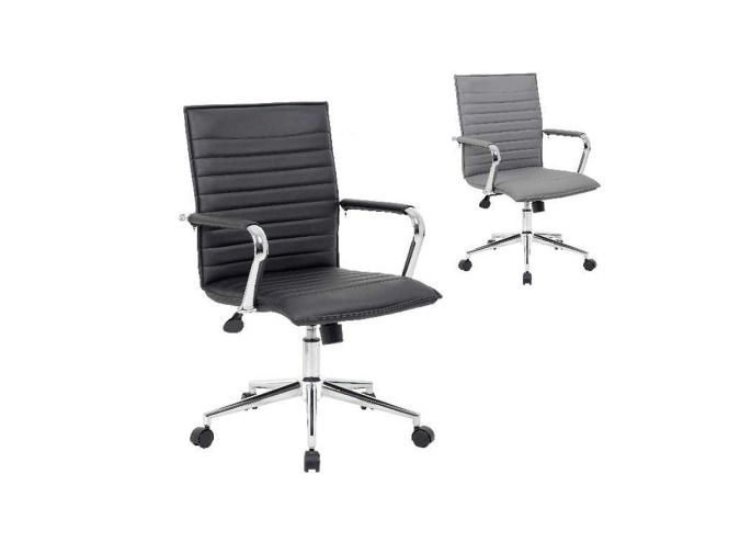 59533C-GY & 59533C-BK Sleek Ribbed Task Chair