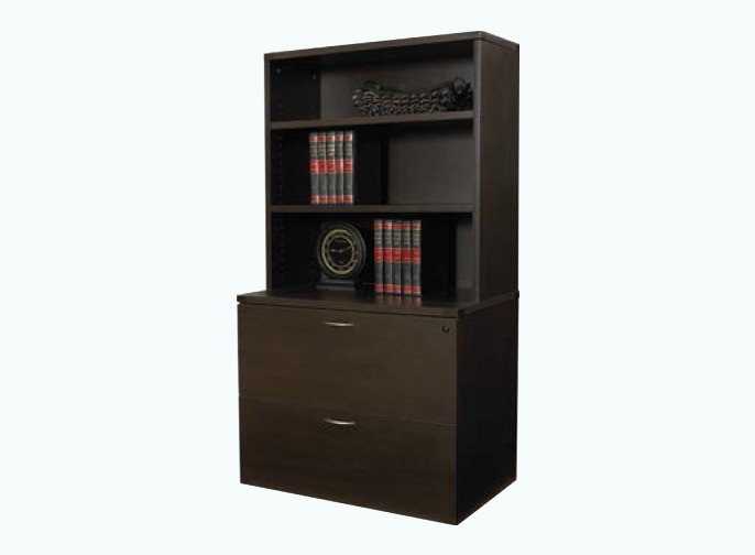 Chelsea (BA) 2-Drawer Lateral File with Open Hutch