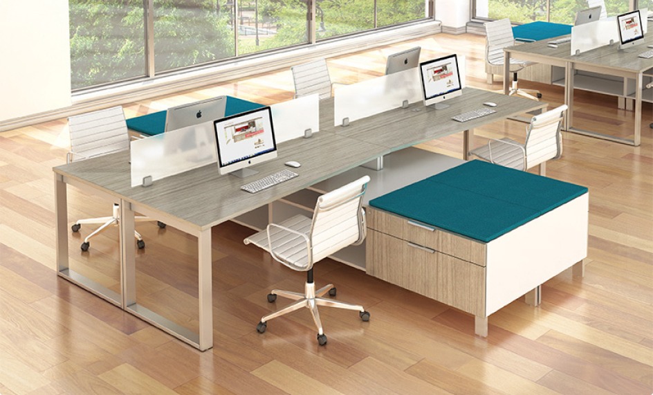 Office cubicles with a modern design at BKM Office Furniture